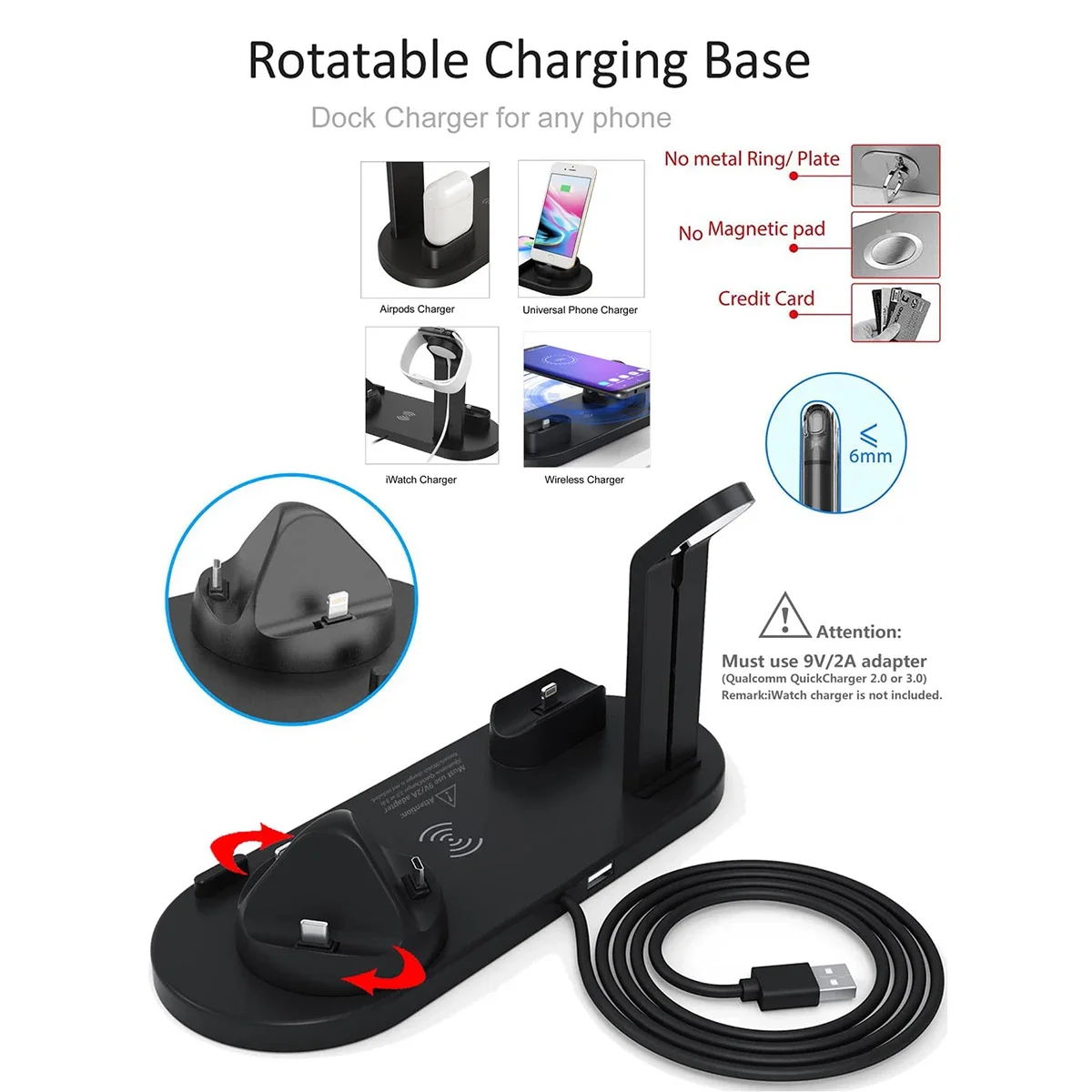 7 In 1 Wireless Charger Stand  - Smartwatch X12 recension och pris